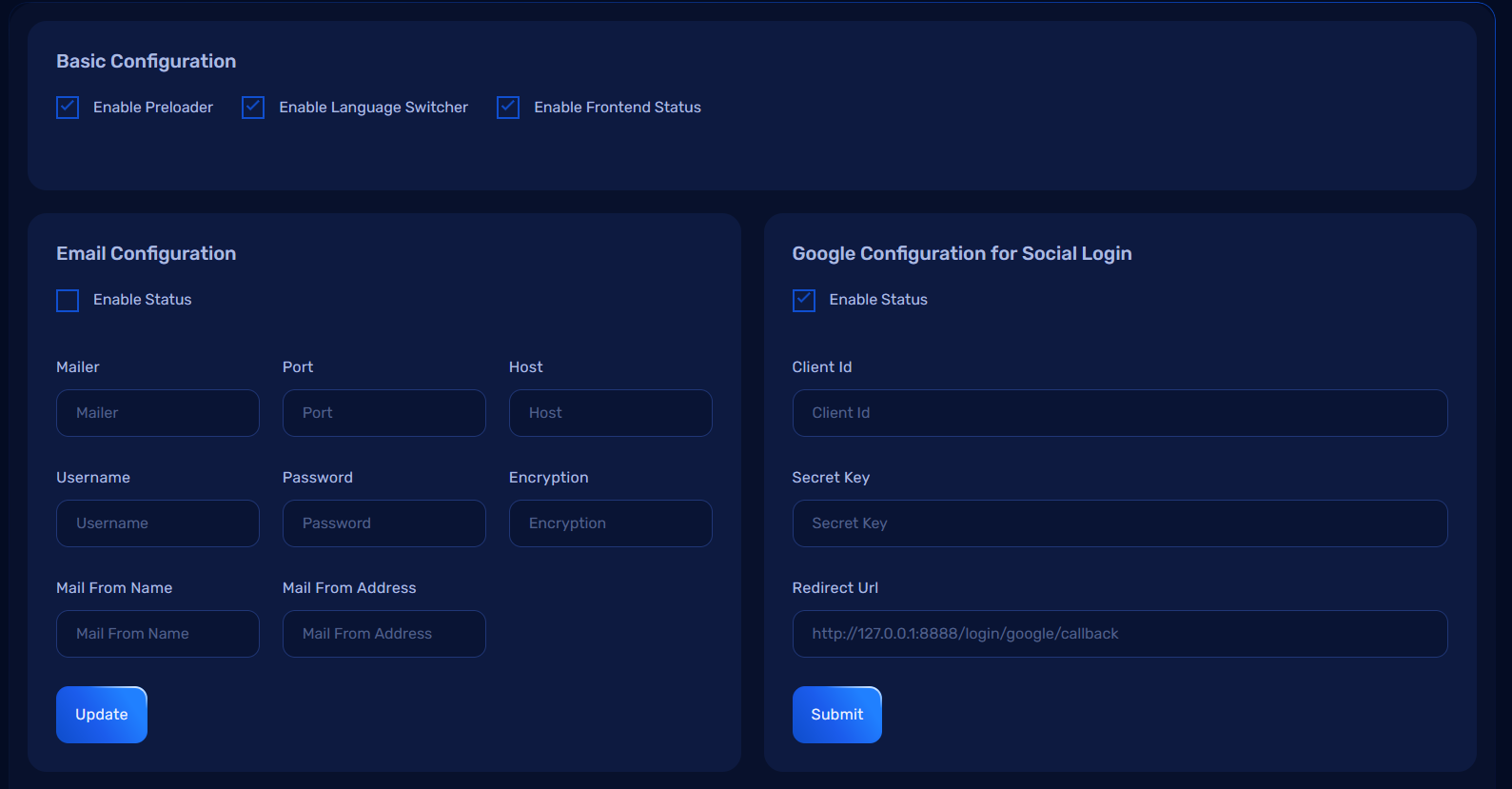 Configuration Setting