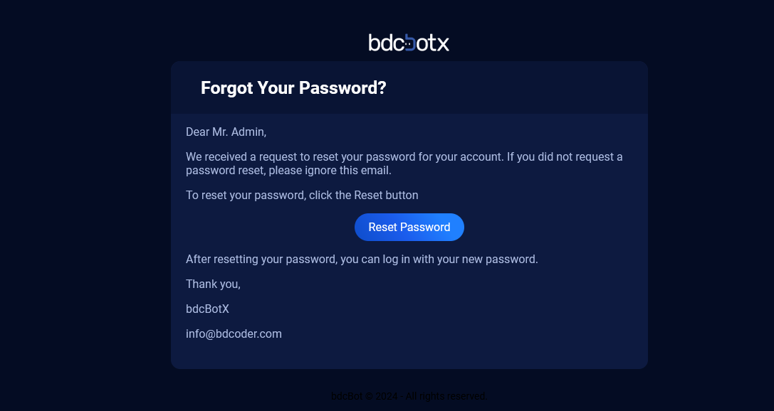 Reset Password